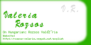 valeria rozsos business card
